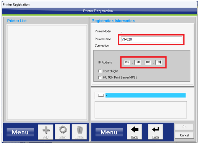 Printer Registration